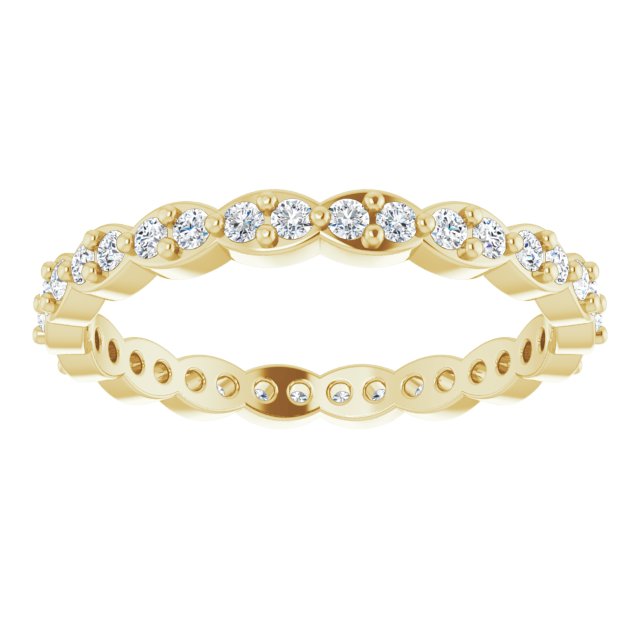 0.54 ct. Round Diamond Stackable Eternity Band-VIRABYANI