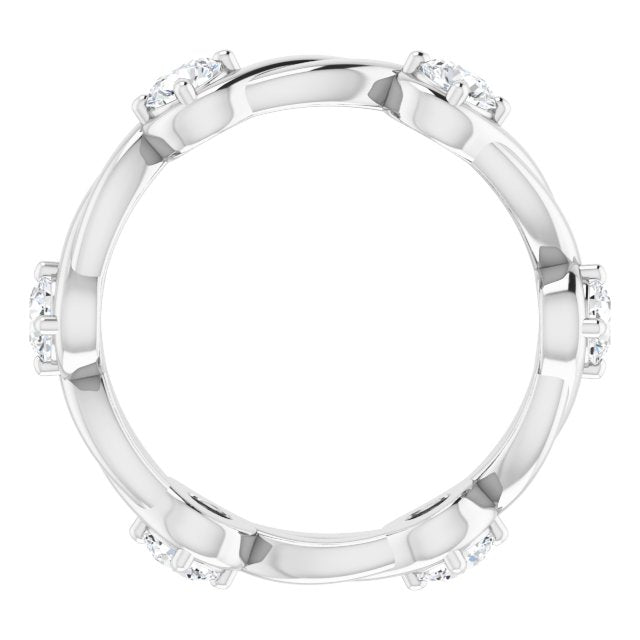 1.02 ct. Round Diamond Eternity Band-in 14K/18K White, Yellow, Rose Gold and Platinum - Christmas Jewelry Gift -VIRABYANI