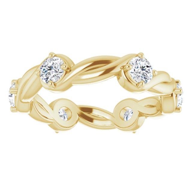 1.02 ct. Round Diamond Eternity Band-in 14K/18K White, Yellow, Rose Gold and Platinum - Christmas Jewelry Gift -VIRABYANI
