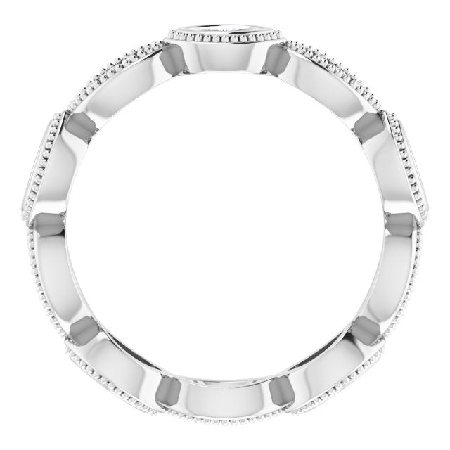 Vintage Inspired 0.75 ct. Marquise & Round Diamond Eternity Band-VIRABYANI