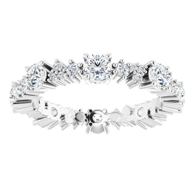 1.50 ct. Round Diamond Eternity Band Stackable Ring-VIRABYANI