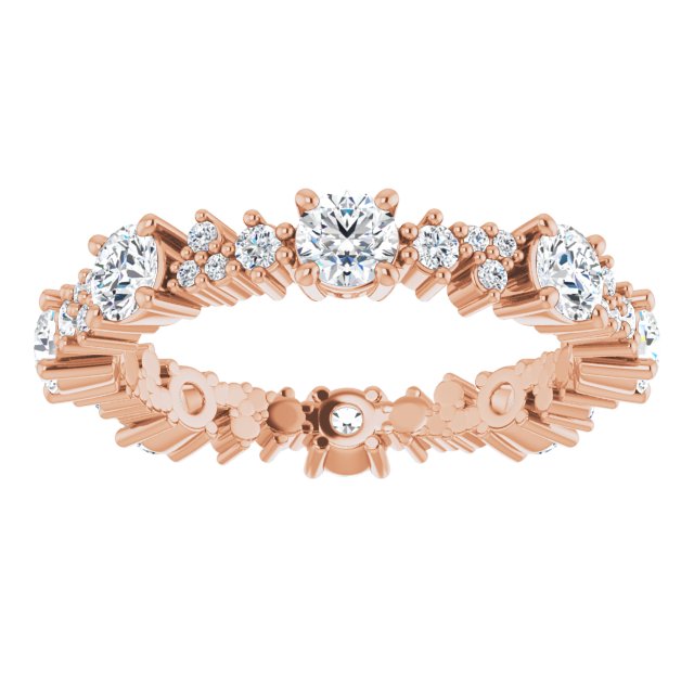 1.50 ct. Round Diamond Eternity Band Stackable Ring-VIRABYANI