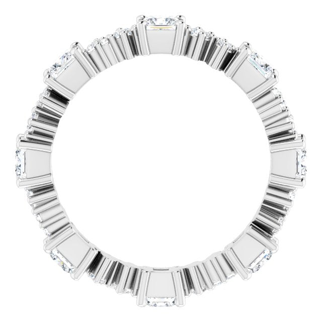 1.80 ct. Princess & Round Diamond Eternity Band-VIRABYANI