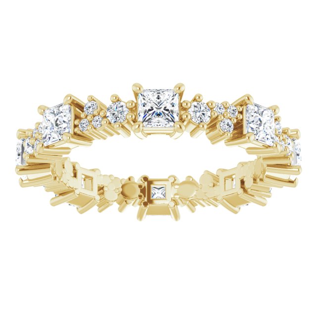 1.80 ct. Princess & Round Diamond Eternity Band-VIRABYANI