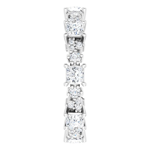 1.80 ct. Princess & Round Diamond Eternity Band-VIRABYANI
