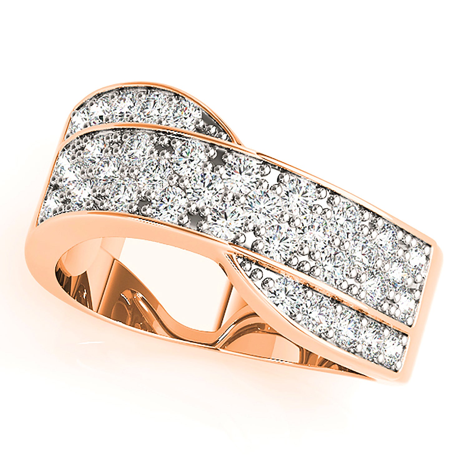 0.75 ctw Round Diamond Wide Anniversary Ring-VIRABYANI