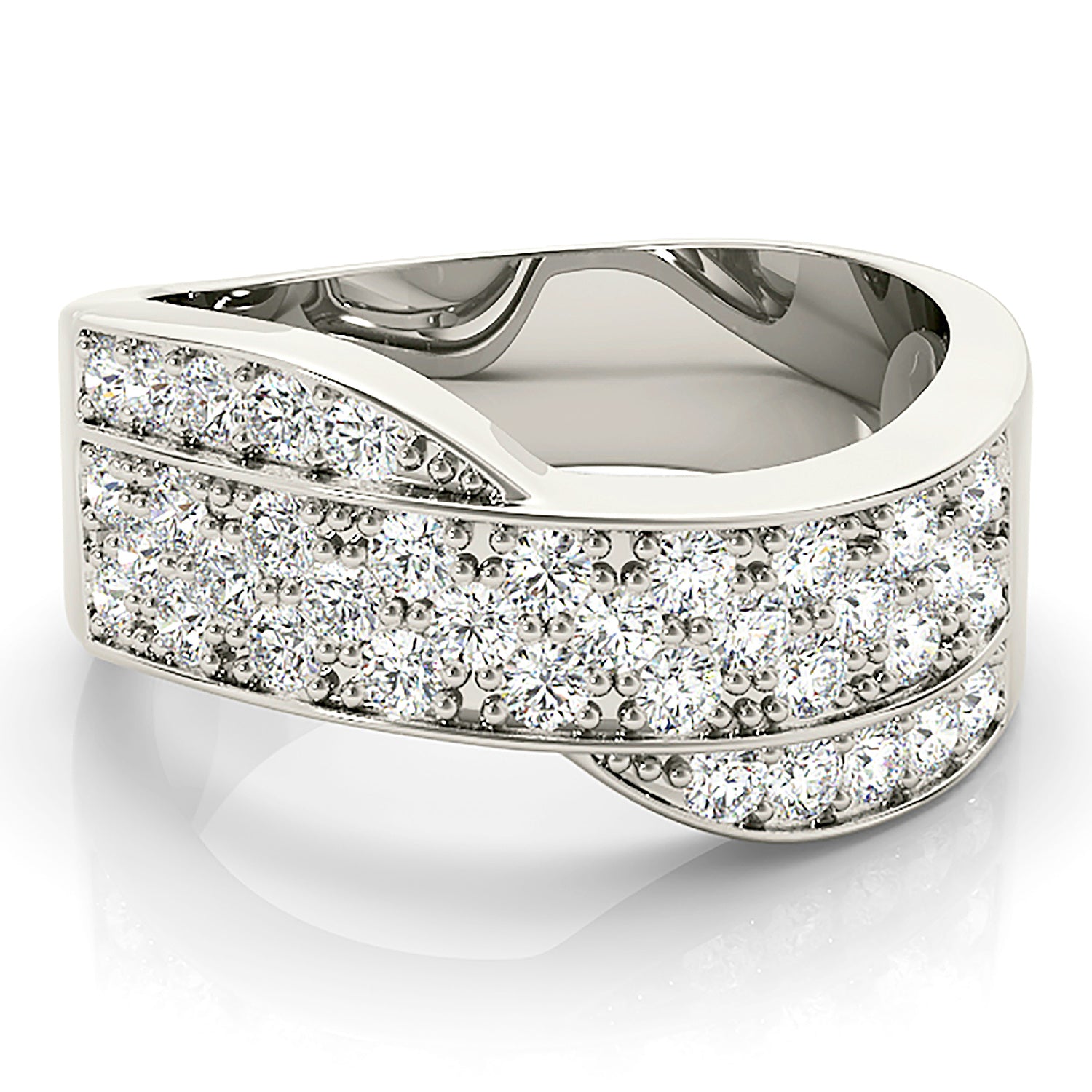 0.75 ctw Round Diamond Wide Anniversary Ring-VIRABYANI