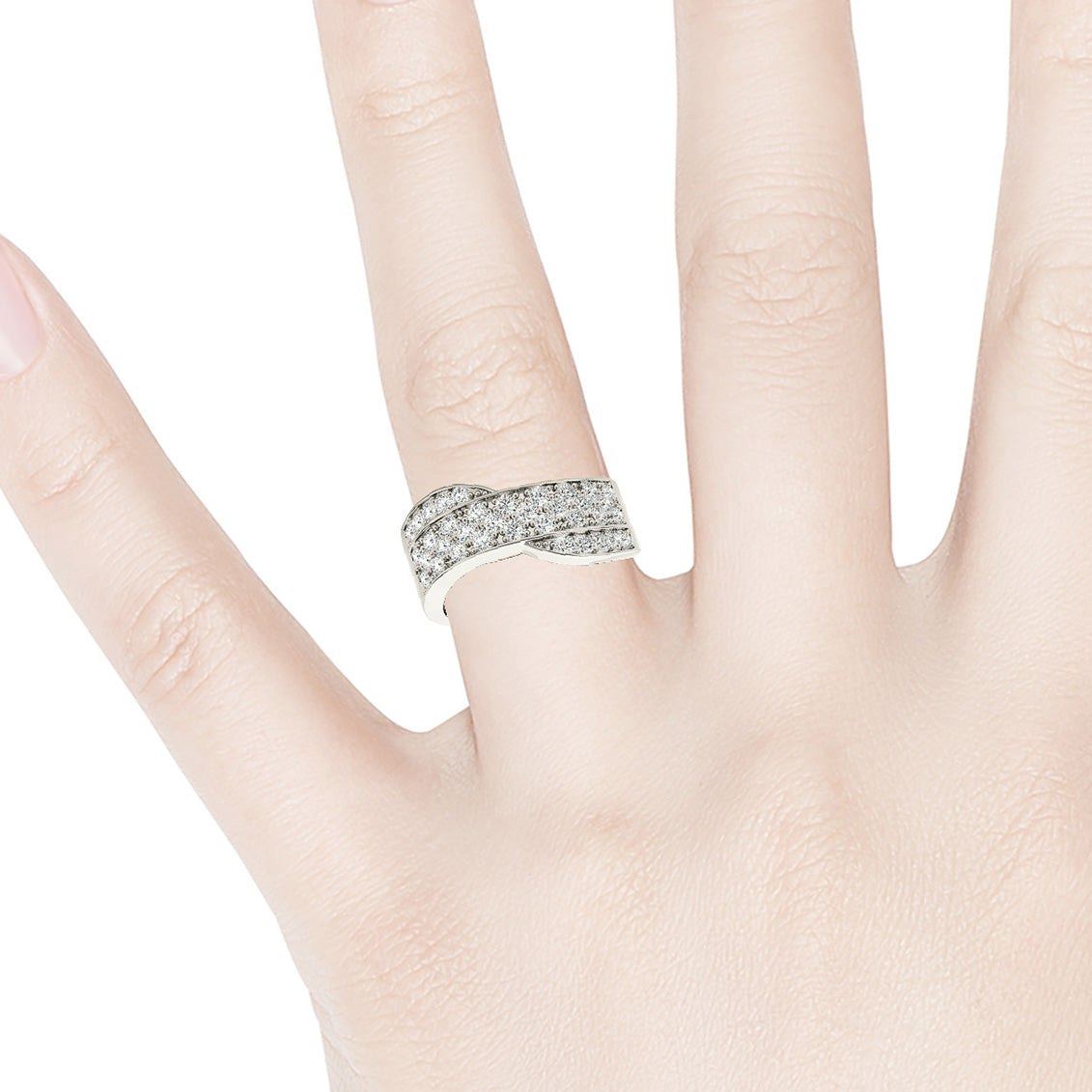 0.75 ctw Round Diamond Wide Anniversary Ring-VIRABYANI