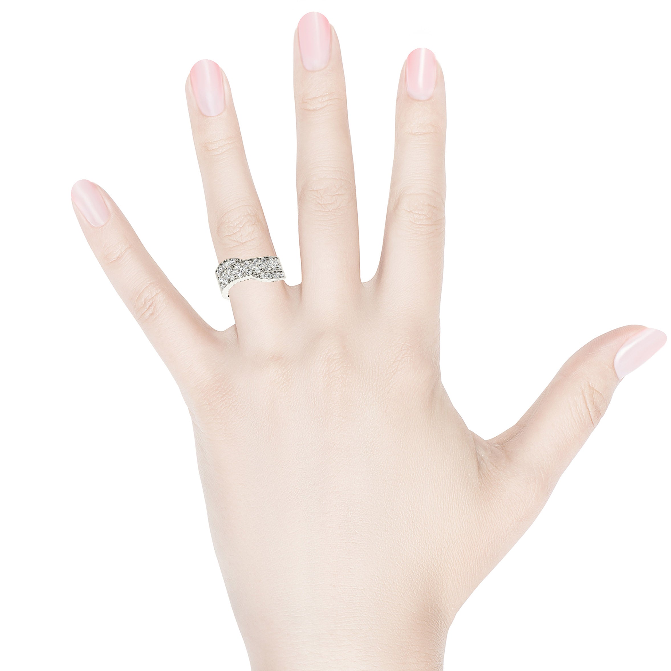 0.75 ctw Round Diamond Wide Anniversary Ring-VIRABYANI