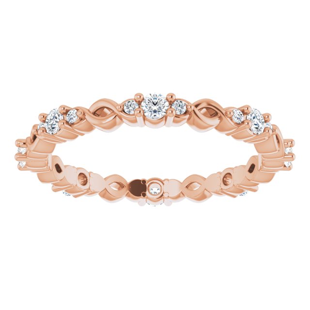 0.32 ct. Round Diamond Eternity Band Stackable Ring-VIRABYANI