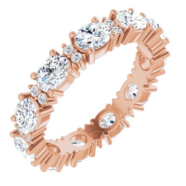2.50 ct. Oval & Round Diamond Eternity Band-VIRABYANI