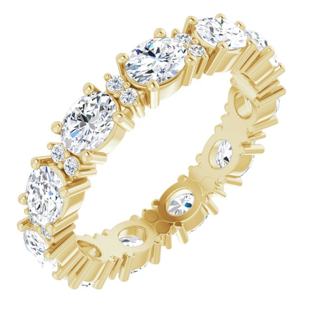 2.50 ct. Oval & Round Diamond Eternity Band-VIRABYANI