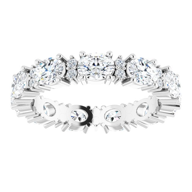 2.50 ct. Oval & Round Diamond Eternity Band-VIRABYANI