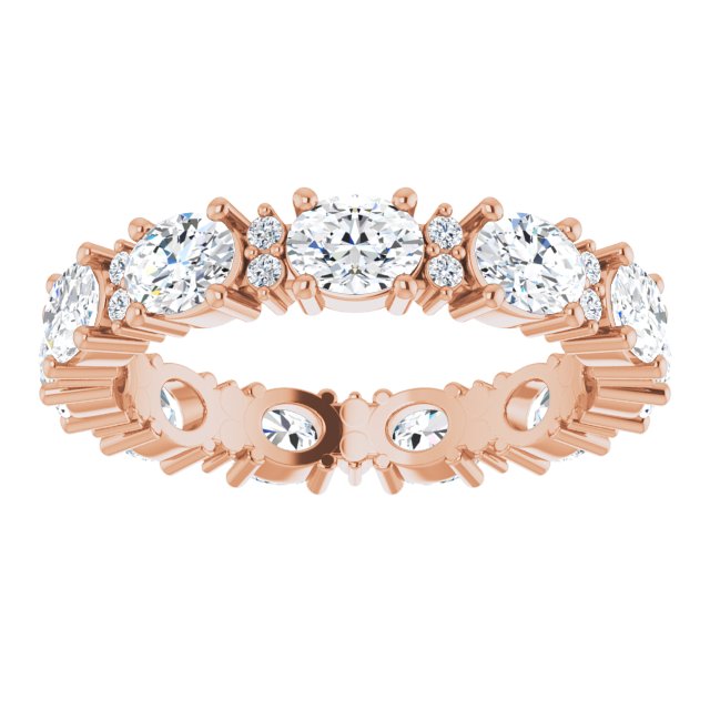 2.50 ct. Oval & Round Diamond Eternity Band-VIRABYANI