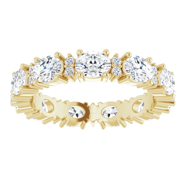 2.50 ct. Oval & Round Diamond Eternity Band-in 14K/18K White, Yellow, Rose Gold and Platinum - Christmas Jewelry Gift -VIRABYANI