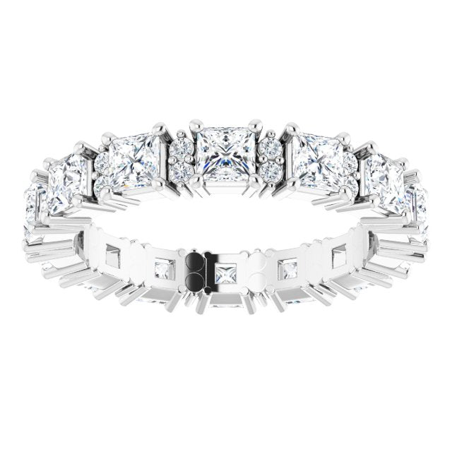 2.77 ct. Princess & Round Diamond Eternity Band-VIRABYANI