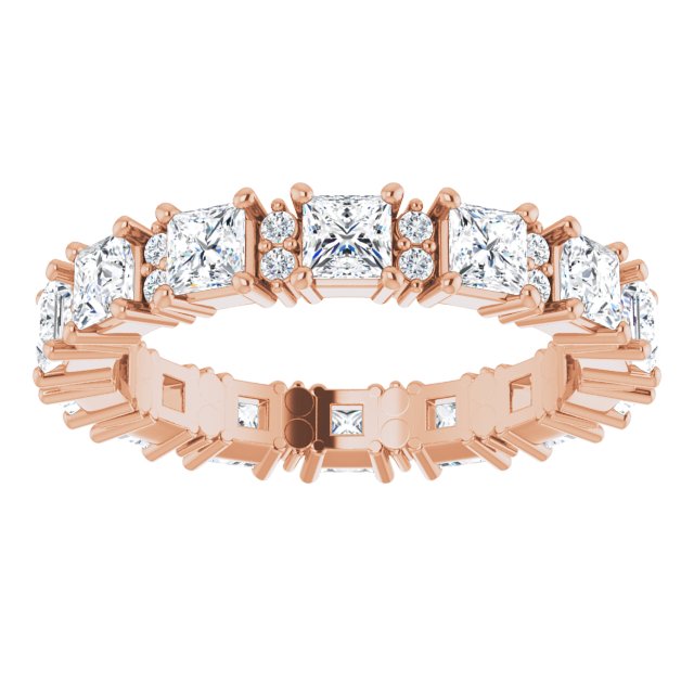 2.77 ct. Princess & Round Diamond Eternity Band-VIRABYANI