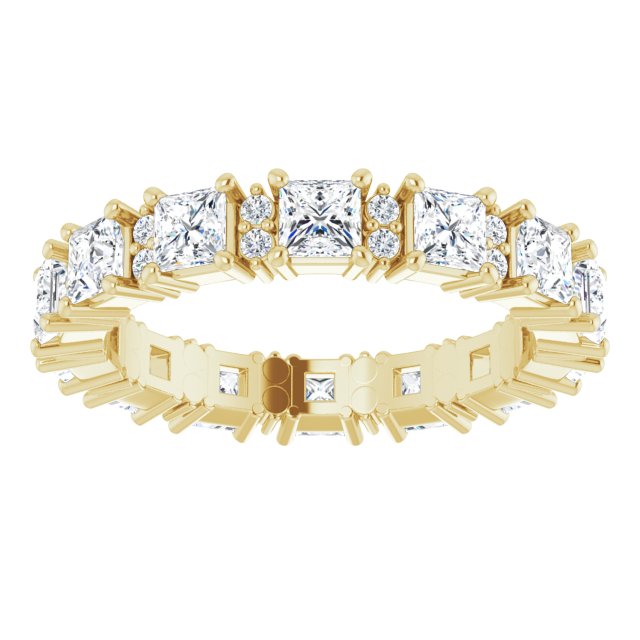 2.77 ct. Princess & Round Diamond Eternity Band-VIRABYANI