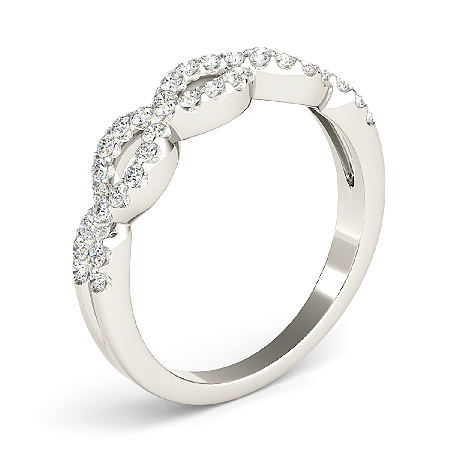 0.40 ct Round Diamond Open Twist Ring-VIRABYANI