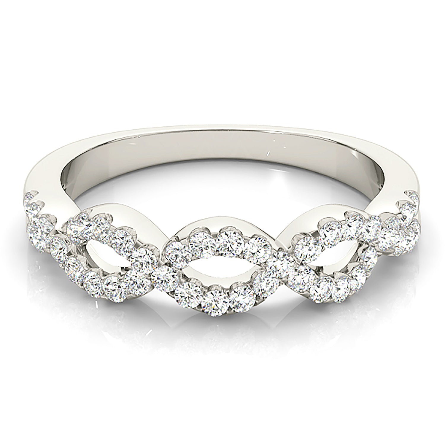 0.40 ct Round Diamond Open Twist Ring-VIRABYANI