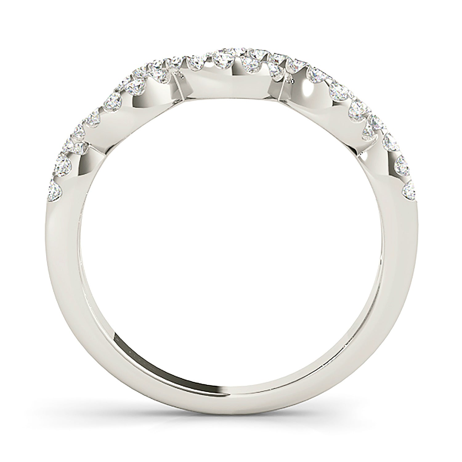 0.40 ct Round Diamond Open Twist Ring-VIRABYANI