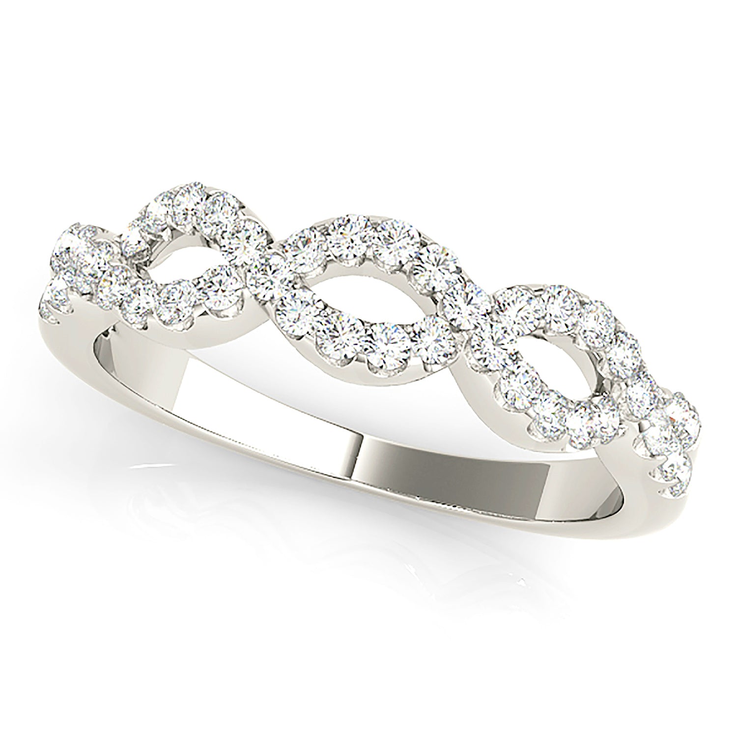 0.40 ct Round Diamond Open Twist Ring-VIRABYANI