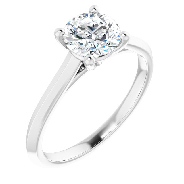 Round Diamond Solitaire Engagement Ring-VIRABYANI