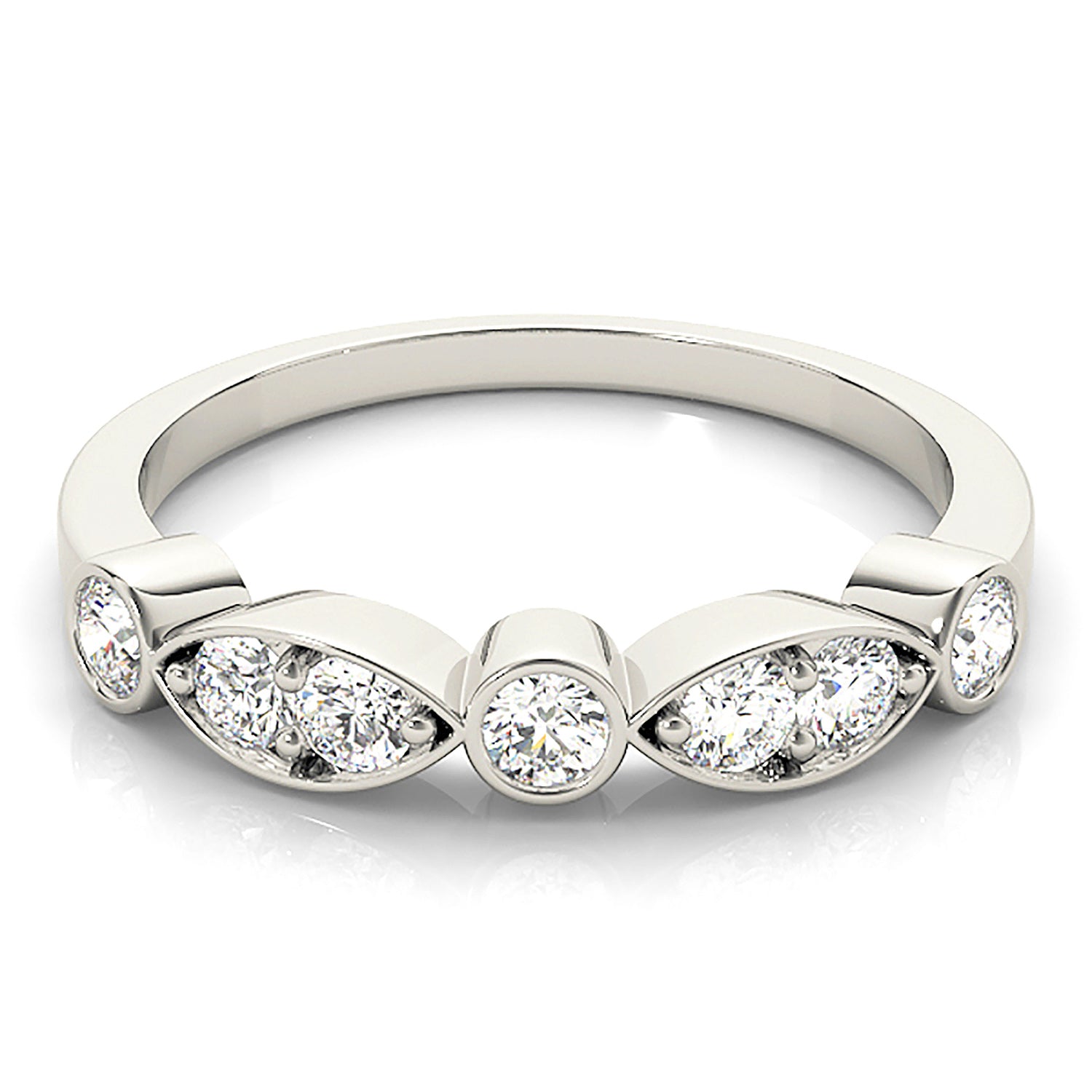 0.50 ctw. Round Diamond Wedding Band-VIRABYANI
