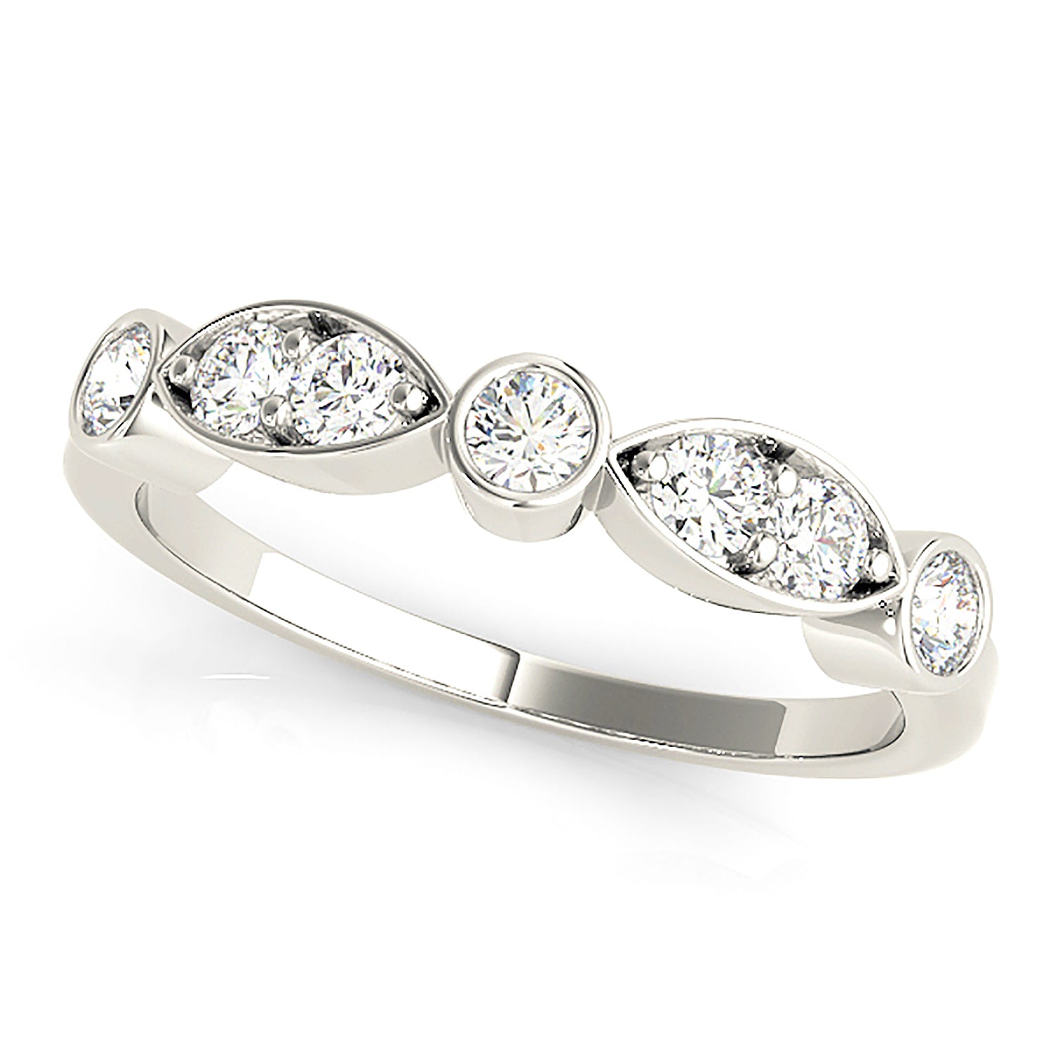 0.50 ctw. Round Diamond Wedding Band-VIRABYANI