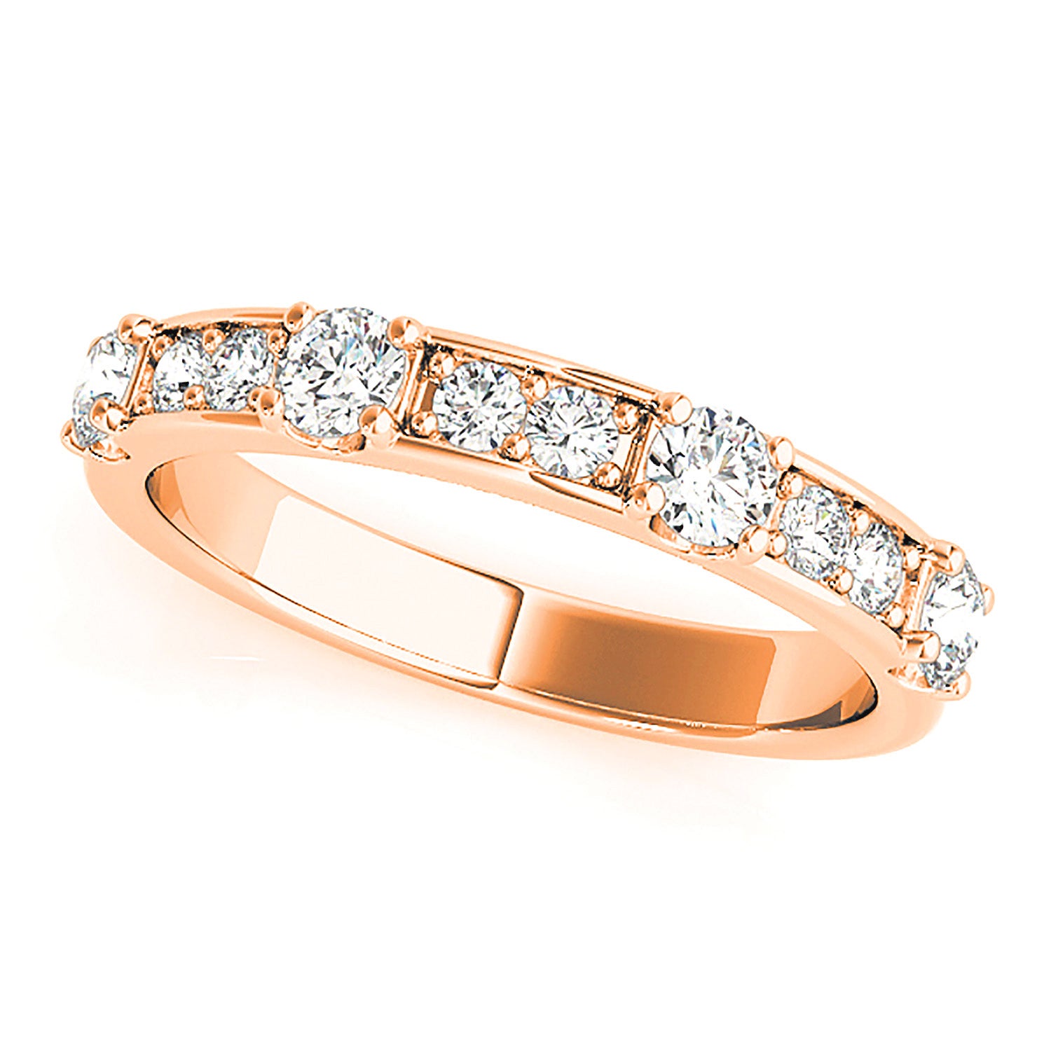 0.65 ctw. Round Diamond Wedding Band-VIRABYANI
