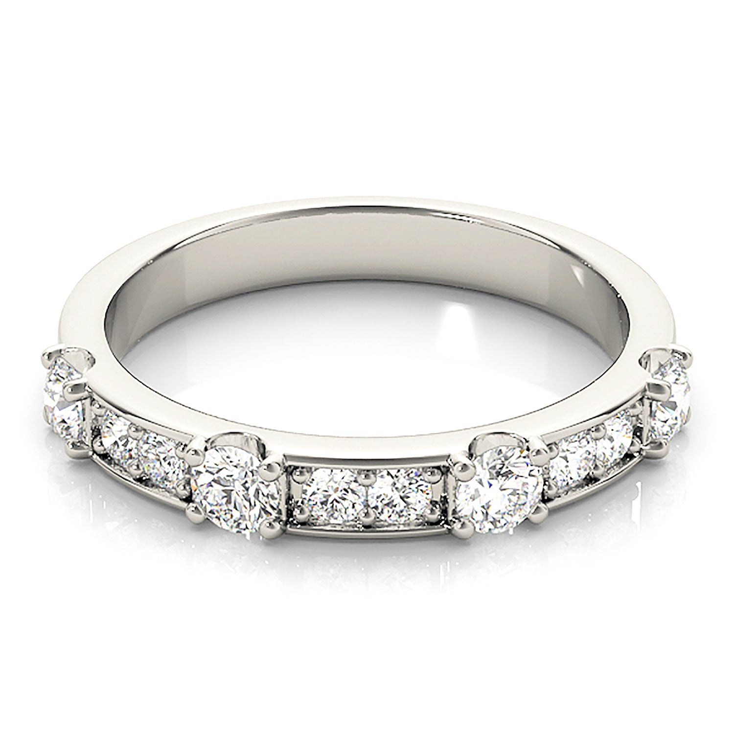 0.65 ctw. Round Diamond Wedding Band-VIRABYANI
