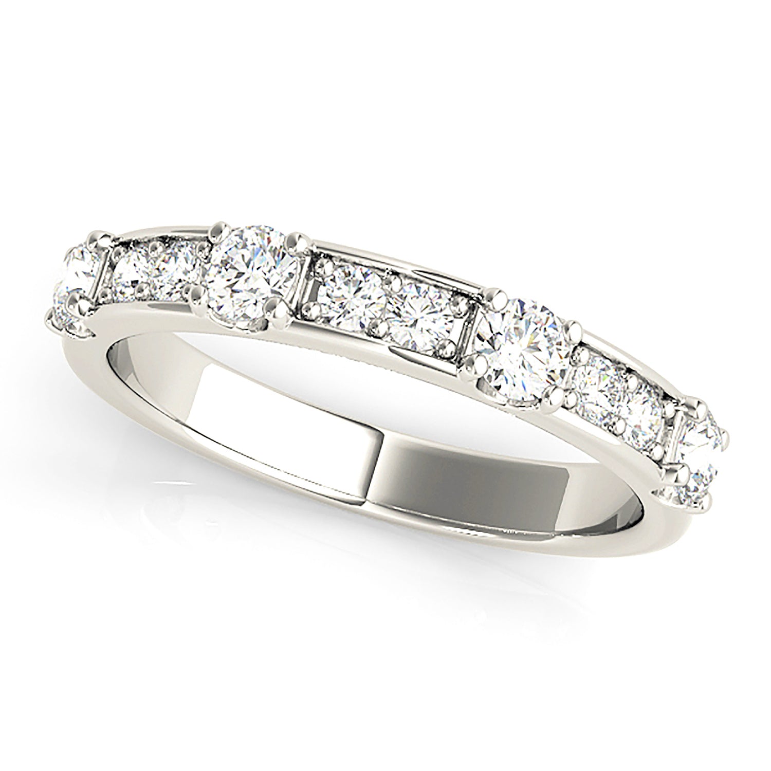 0.65 ctw. Round Diamond Wedding Band-VIRABYANI