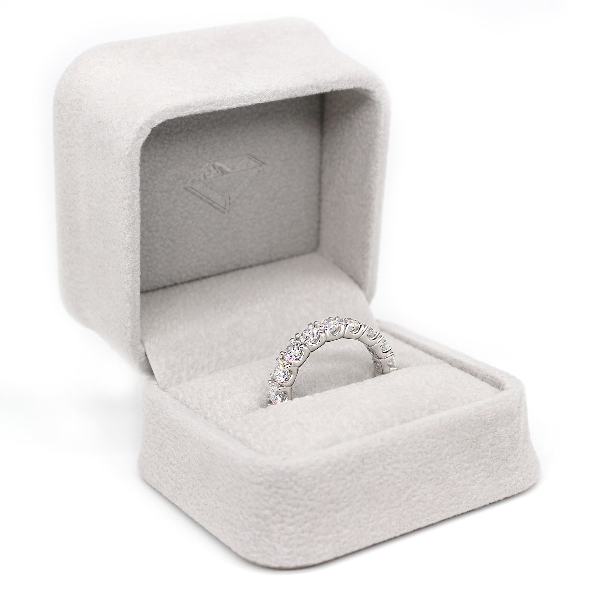 4.00 ctw Diamond Eternity Ring U Prong Style-in 14K/18K White, Yellow, Rose Gold and Platinum - Christmas Jewelry Gift -VIRABYANI