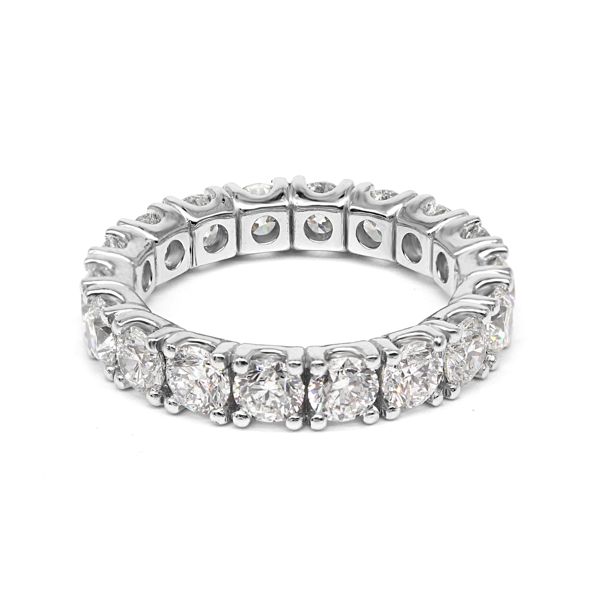 4.00 ct. Round Diamond Eternity Ring U Prong Style-VIRABYANI