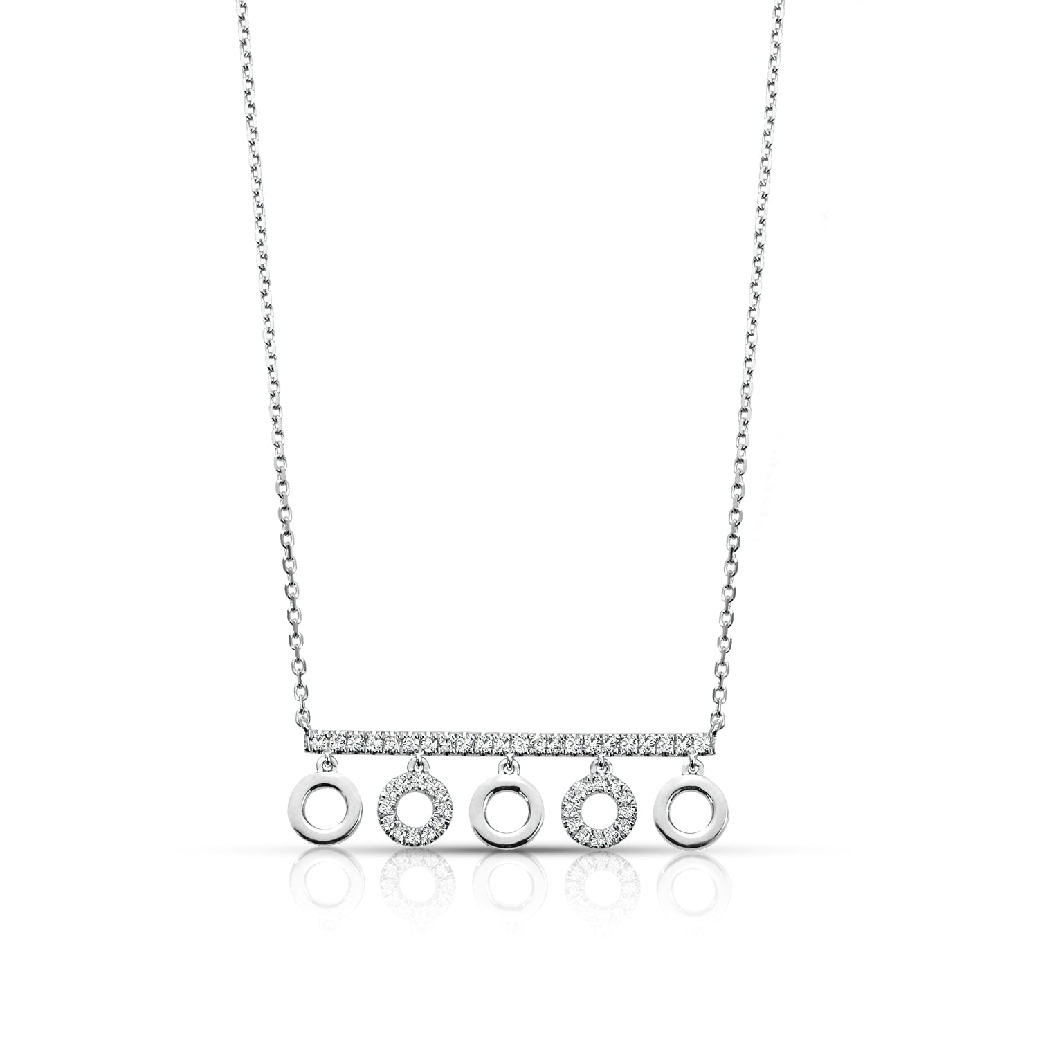 0.25 ctw Diamond Fashion Bar Necklace Pendant-in 14K/18K White, Yellow, Rose Gold and Platinum - Christmas Jewelry Gift -VIRABYANI