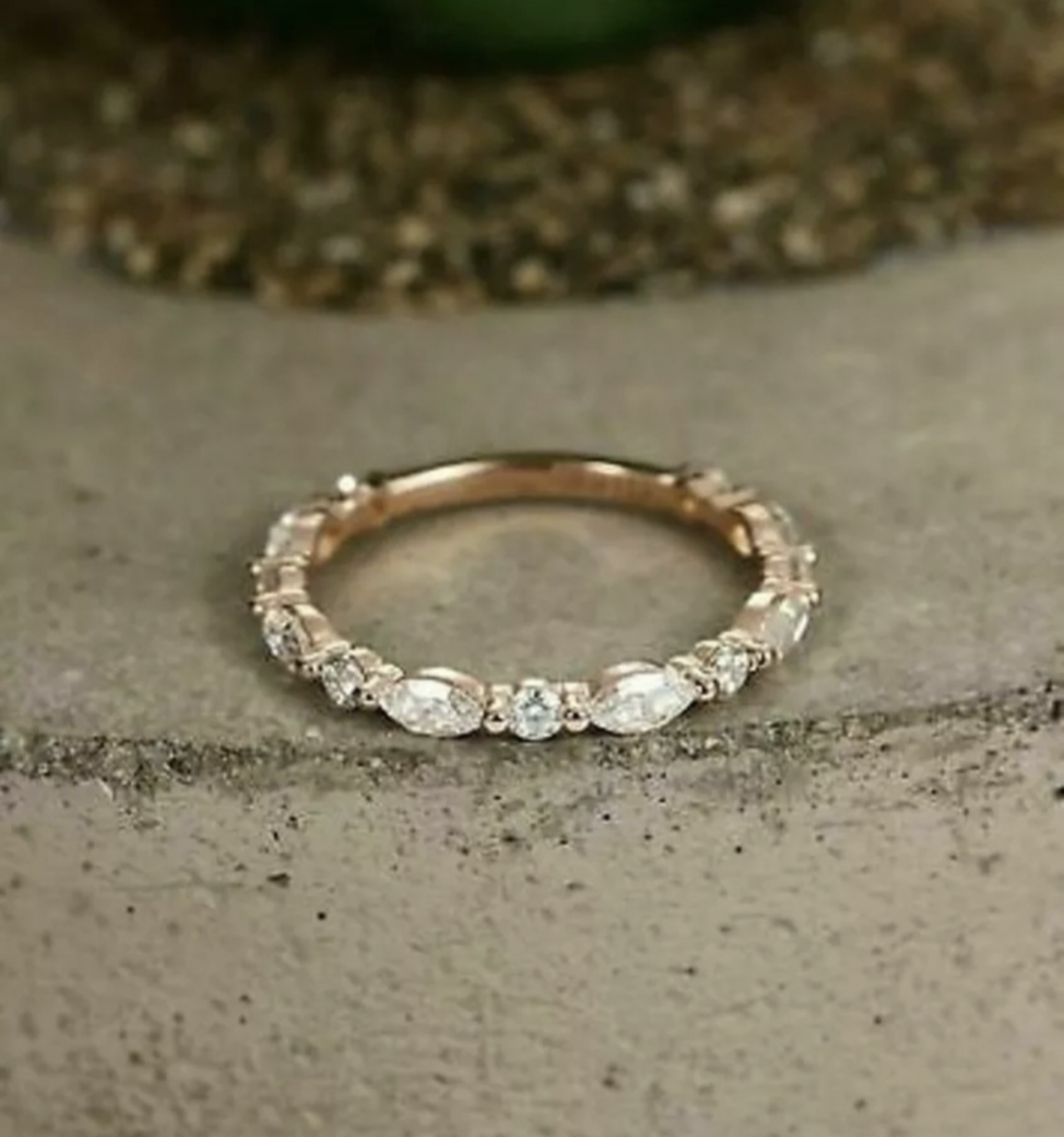 Custom Made 1.00 ctw. Marquise and Round Diamond Band-VIRABYANI