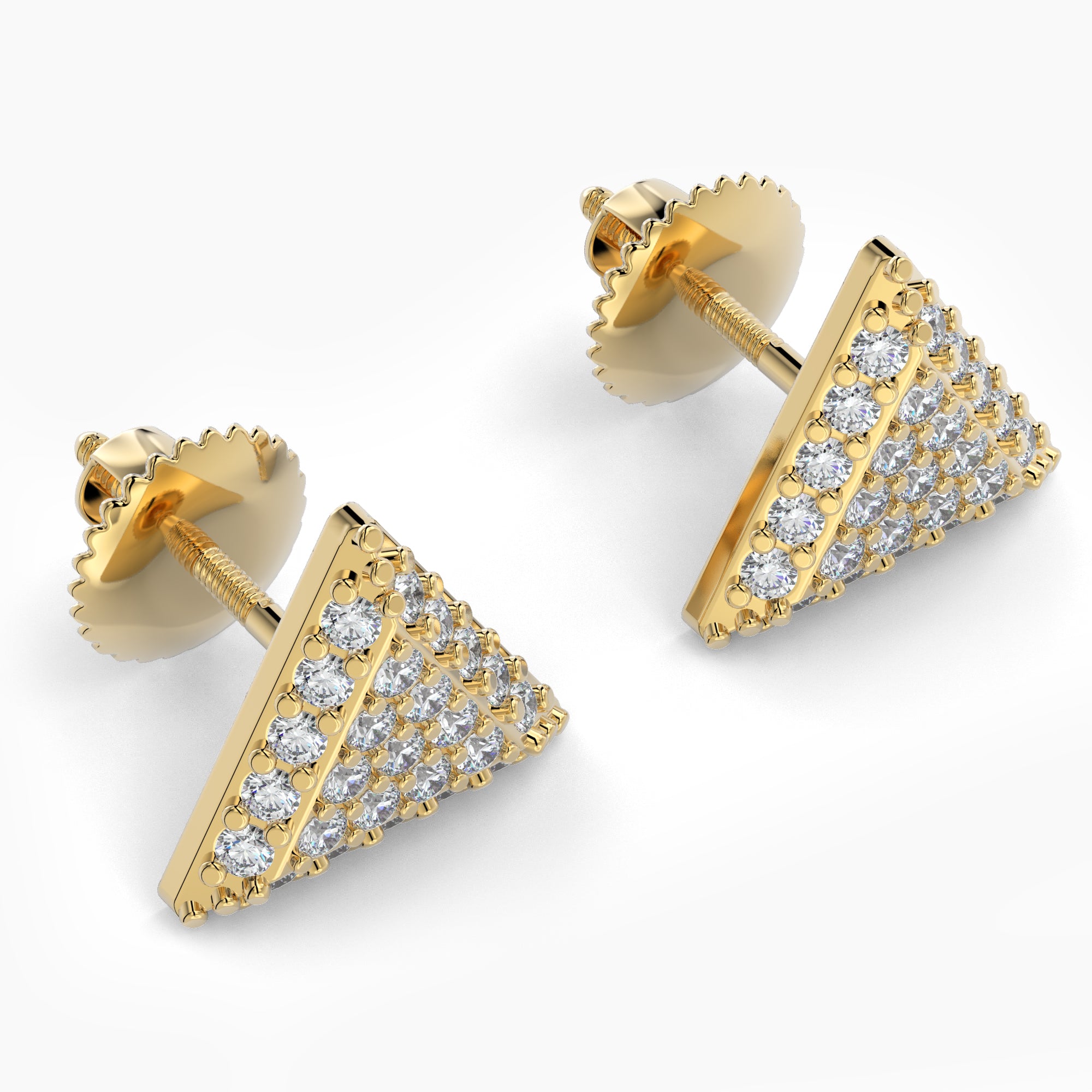 Triangle Shaped AMoré Pavé Earrings With 0.40 ct. Diamonds-VIRABYANI