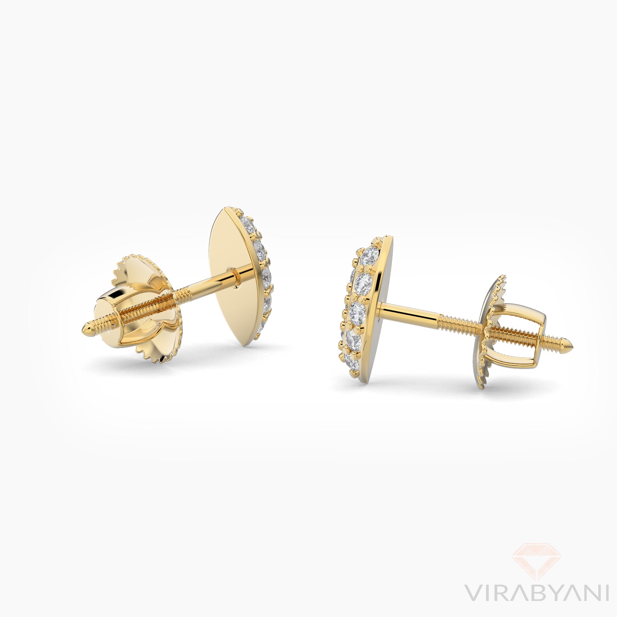 Marquise Shaped AMoré Pavé Stud Earrings With 0.20 ct. Diamonds-VIRABYANI