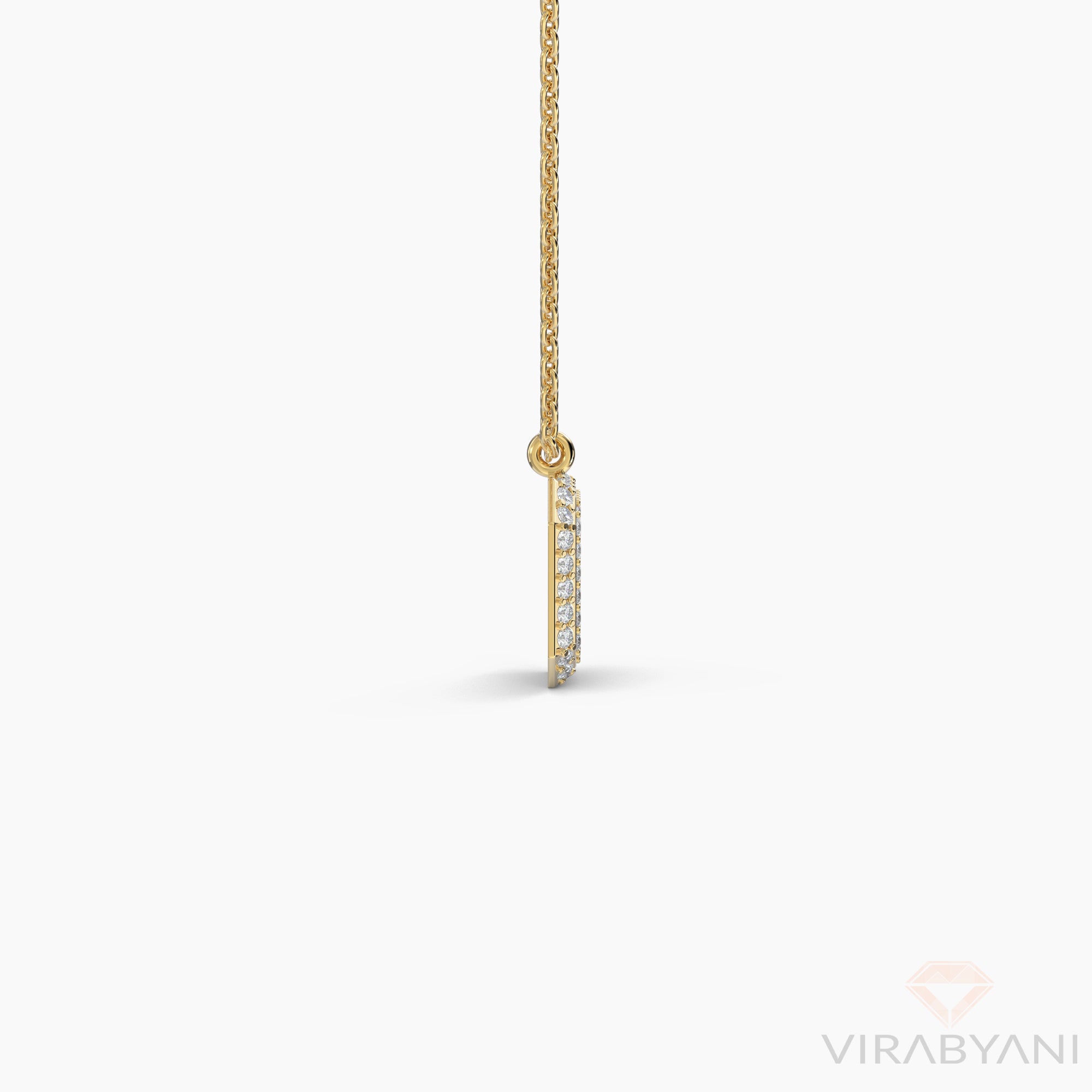 Emerald Shaped AMoré Pavé Necklace With 0.45 ct. Diamonds-VIRABYANI