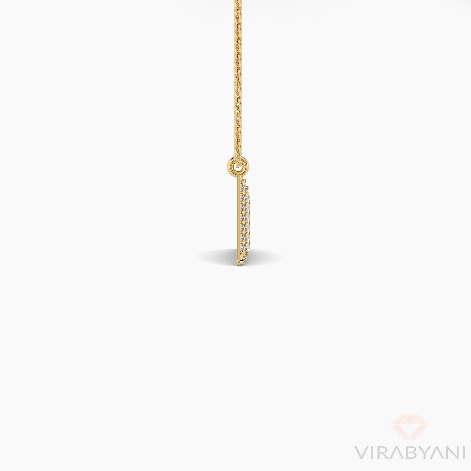 Triangle Shaped AMoré Pavé Necklace With 0.28 ct. Diamonds-VIRABYANI