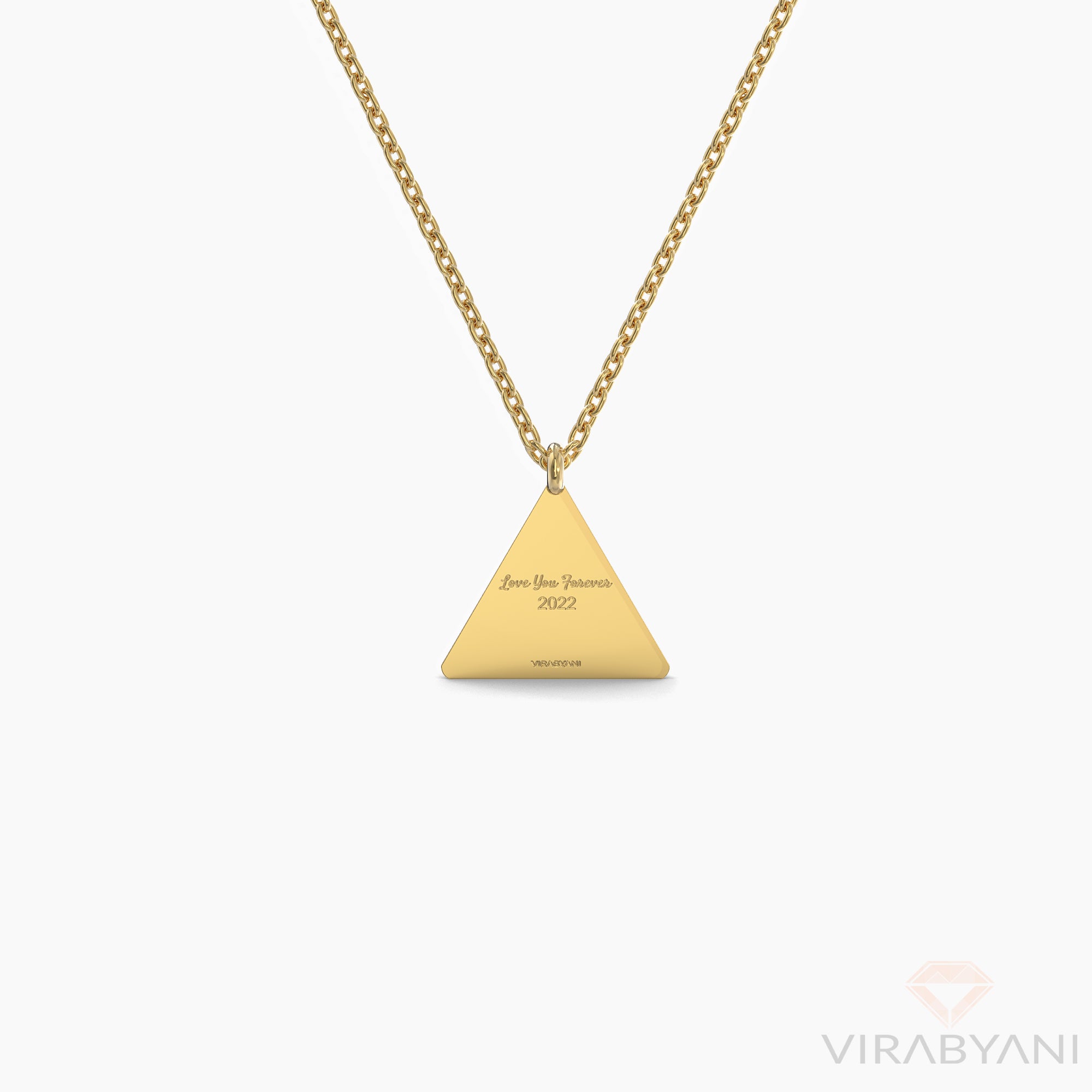 Triangle Shaped AMoré Pavé Necklace With 0.28 ct. Diamonds-VIRABYANI