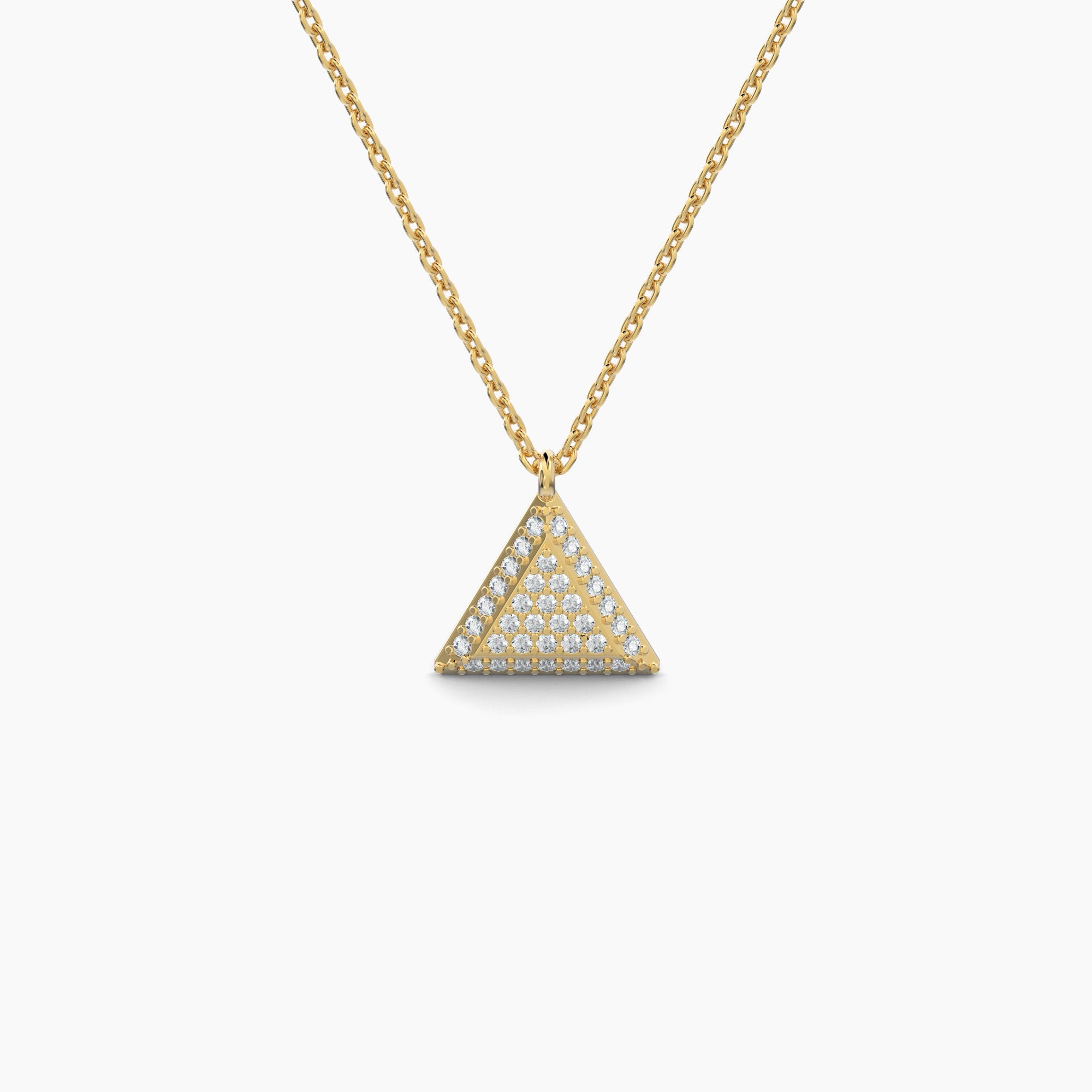 Triangle Shaped AMoré Pavé Necklace With 0.28 ct. Diamonds-VIRABYANI