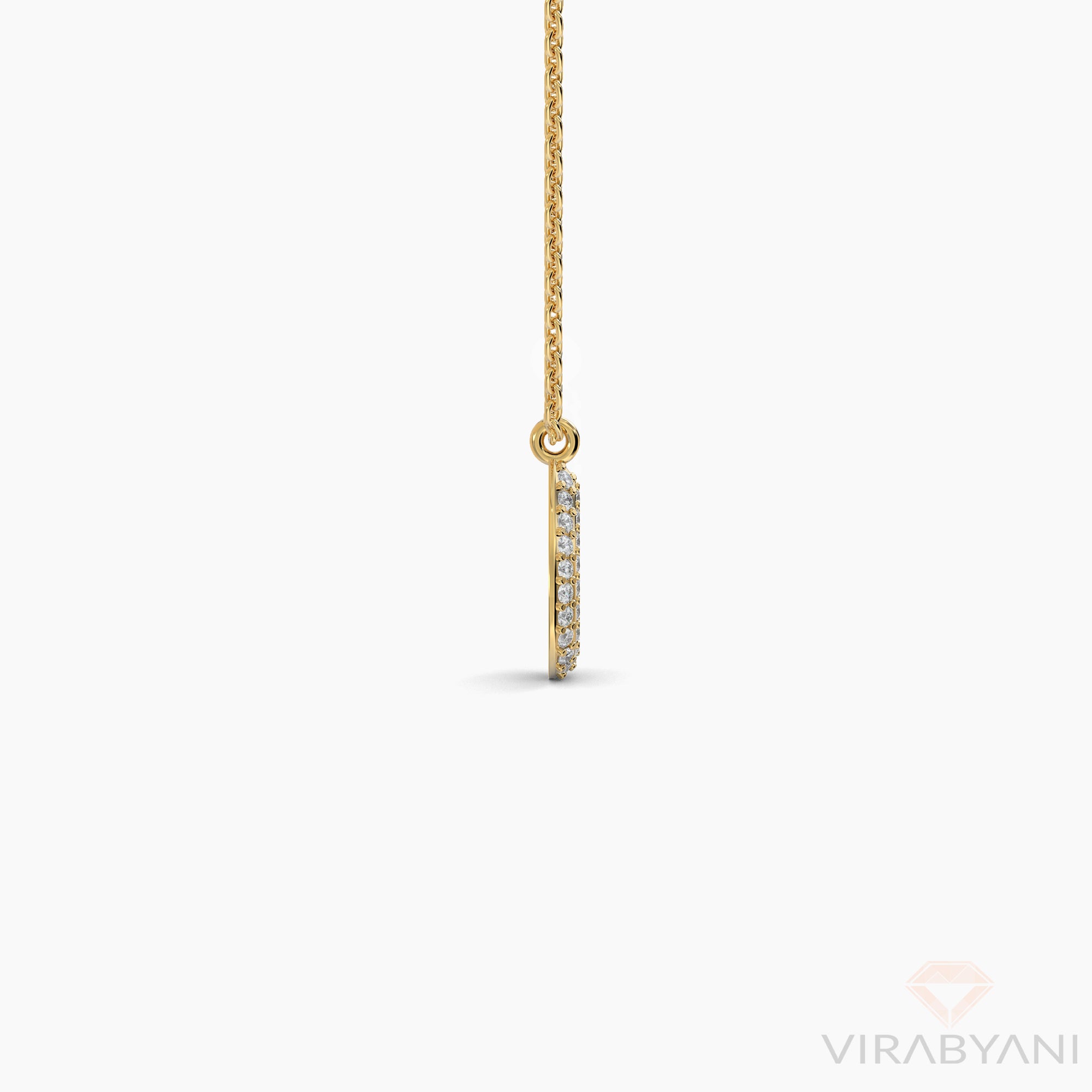 Pear Shaped AMoré Pavé Necklace With 0.34 ct. Diamonds-VIRABYANI