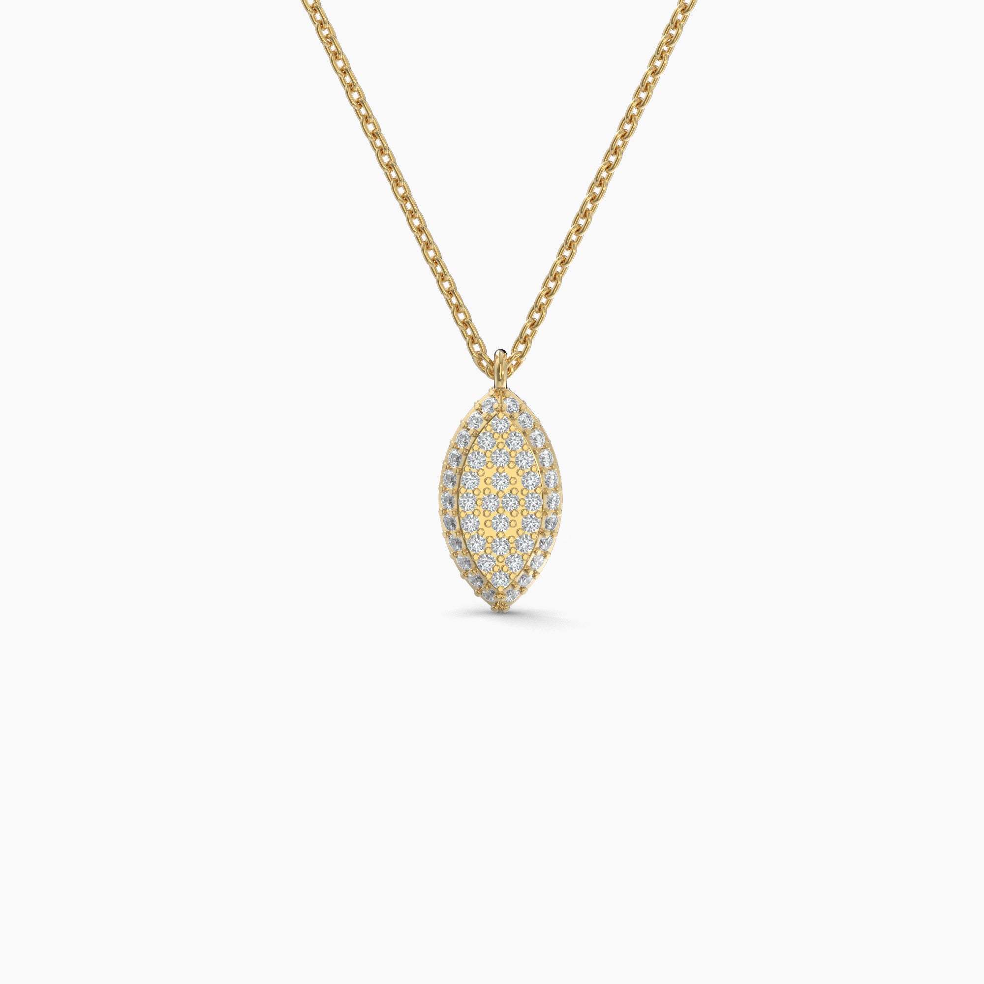 Marquise Shaped AMoré Pavé Necklace With 0.35ct. Diamonds-VIRABYANI