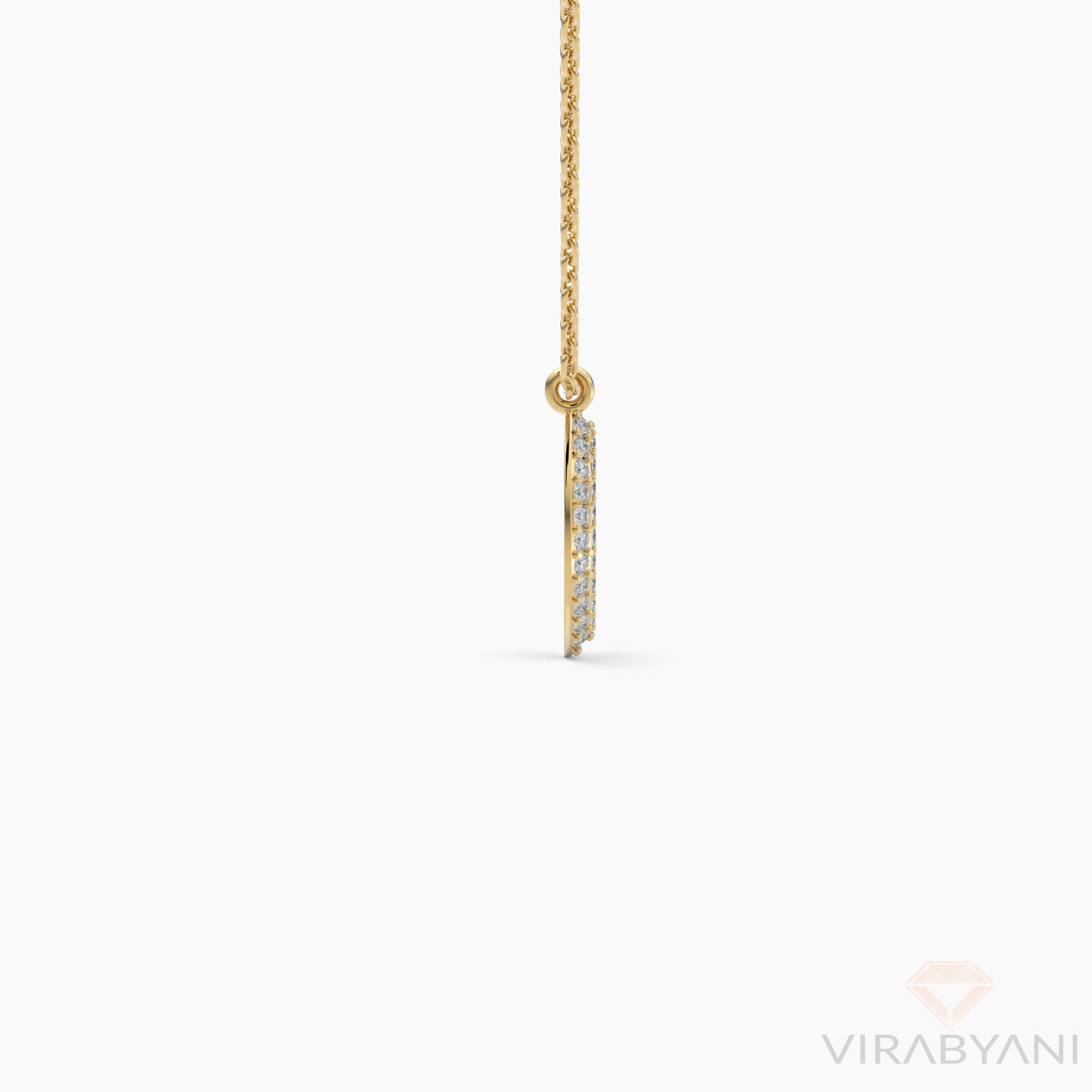 Marquise Shaped AMoré Pavé Necklace With 0.35ct. Diamonds-VIRABYANI