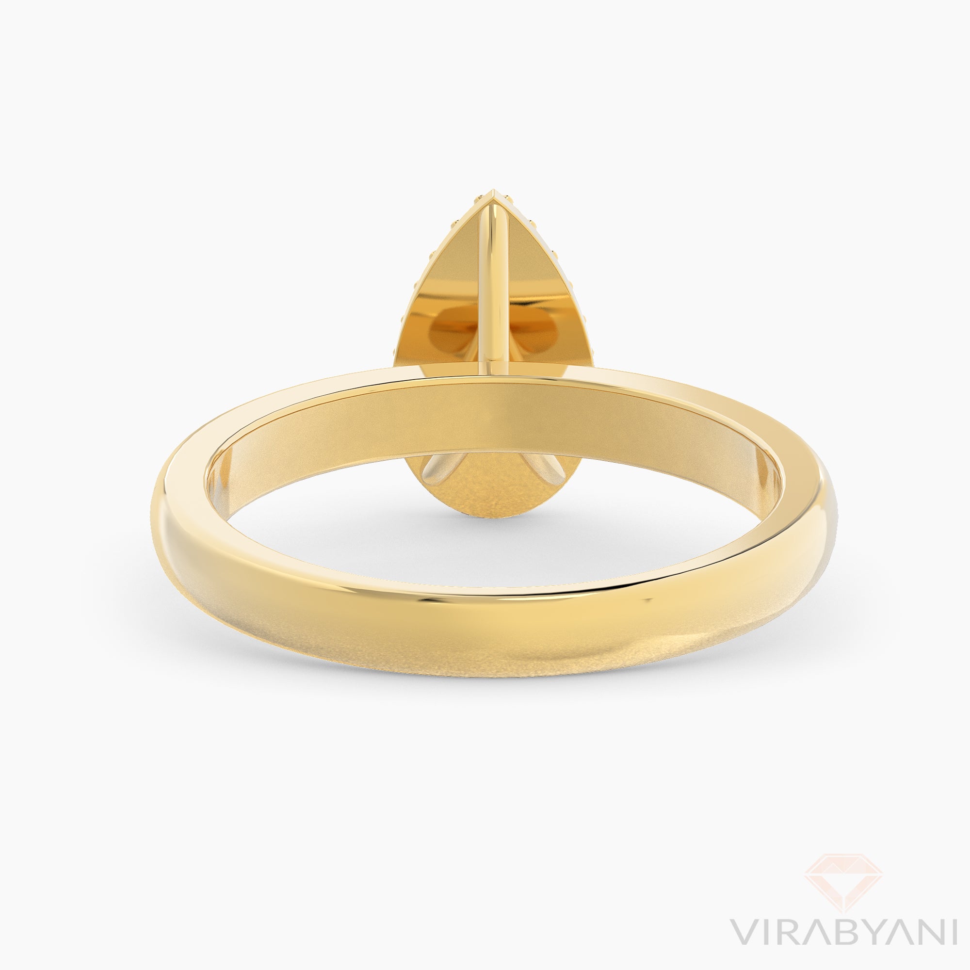 Pear Shaped AMoré Pavé Ring With 0.34ct. Diamonds-VIRABYANI