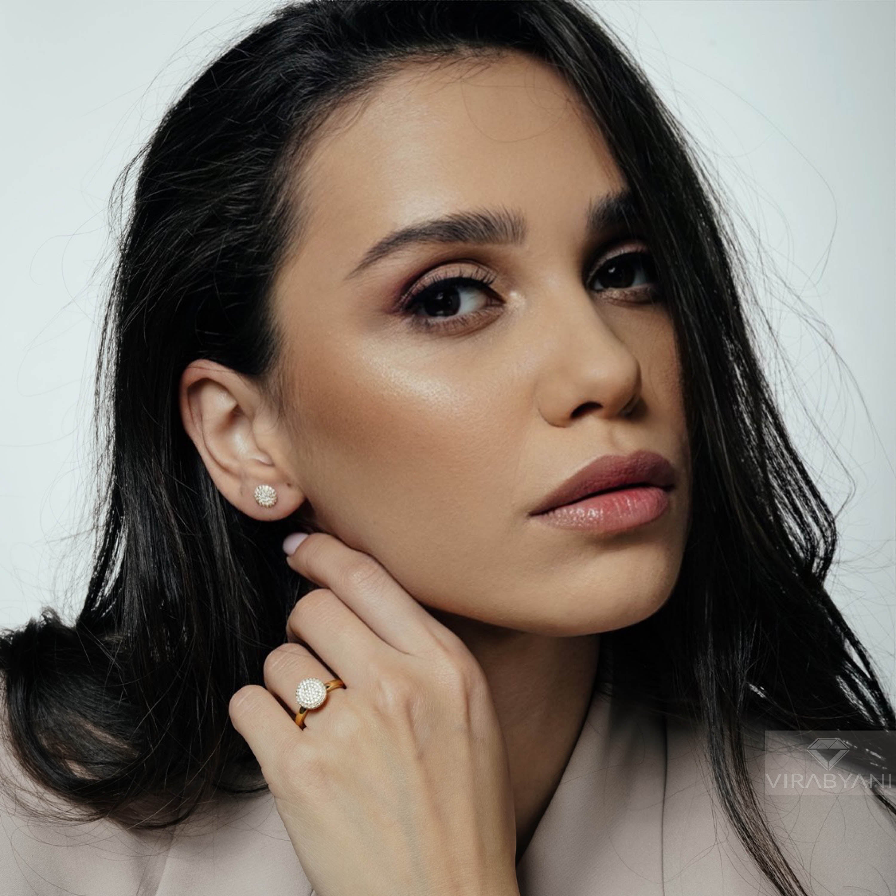 Round Shaped AMoré Pavé Ring With 0.50 ct. Diamonds-VIRABYANI