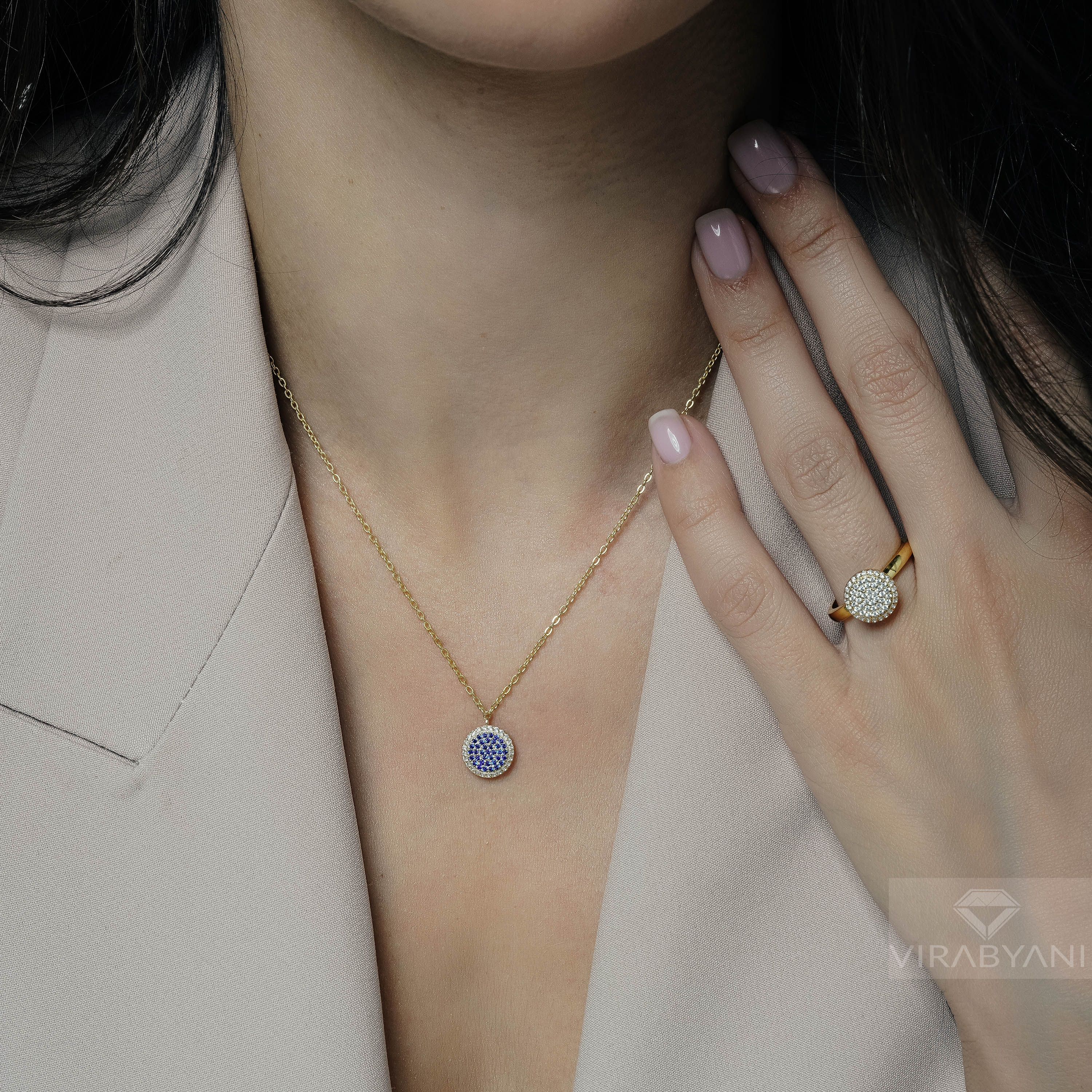 Round Shaped AMoré Pavé Ring With 0.50 ct. Diamonds-VIRABYANI