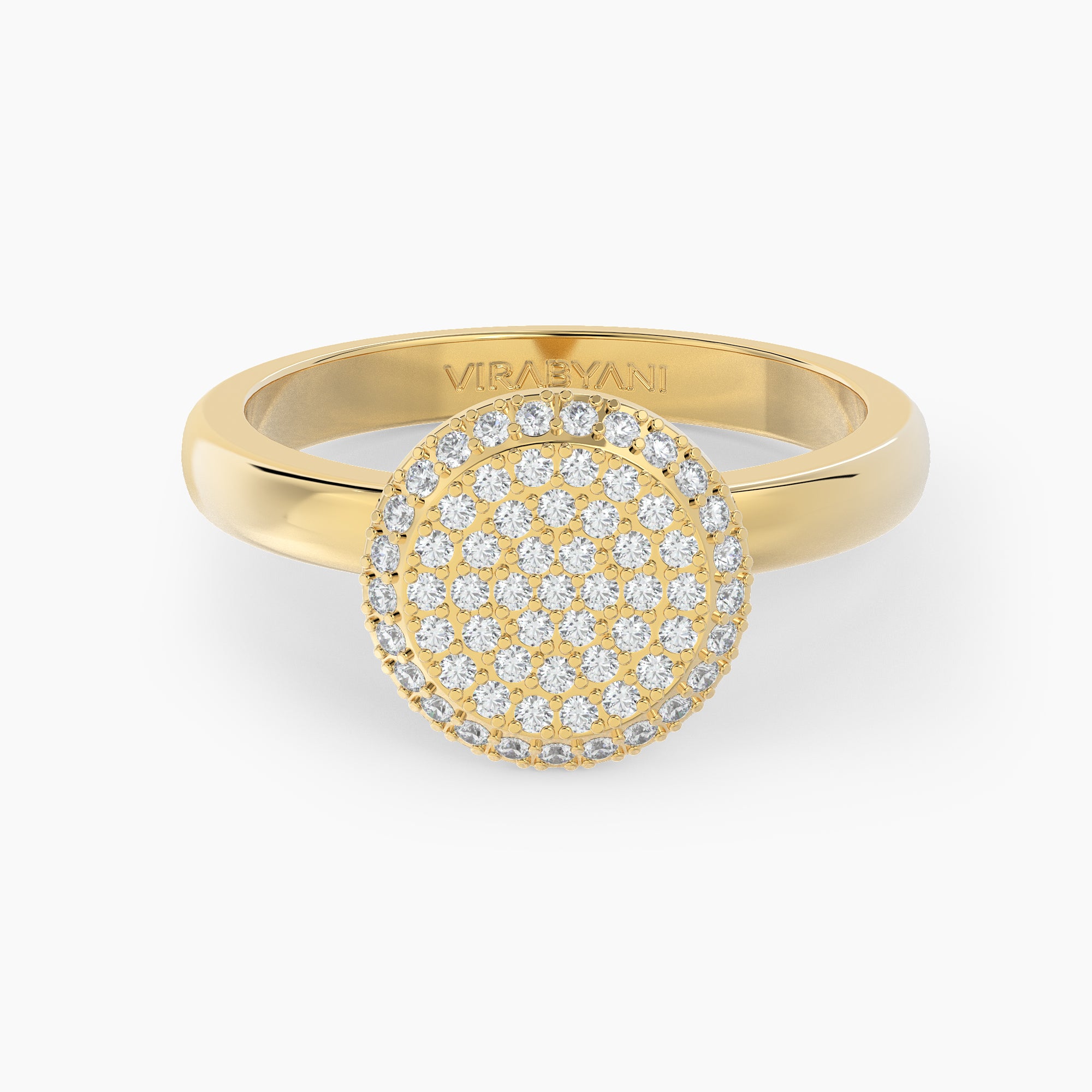 Round Shaped AMoré Pavé Ring With 0.50 ct. Diamonds-VIRABYANI