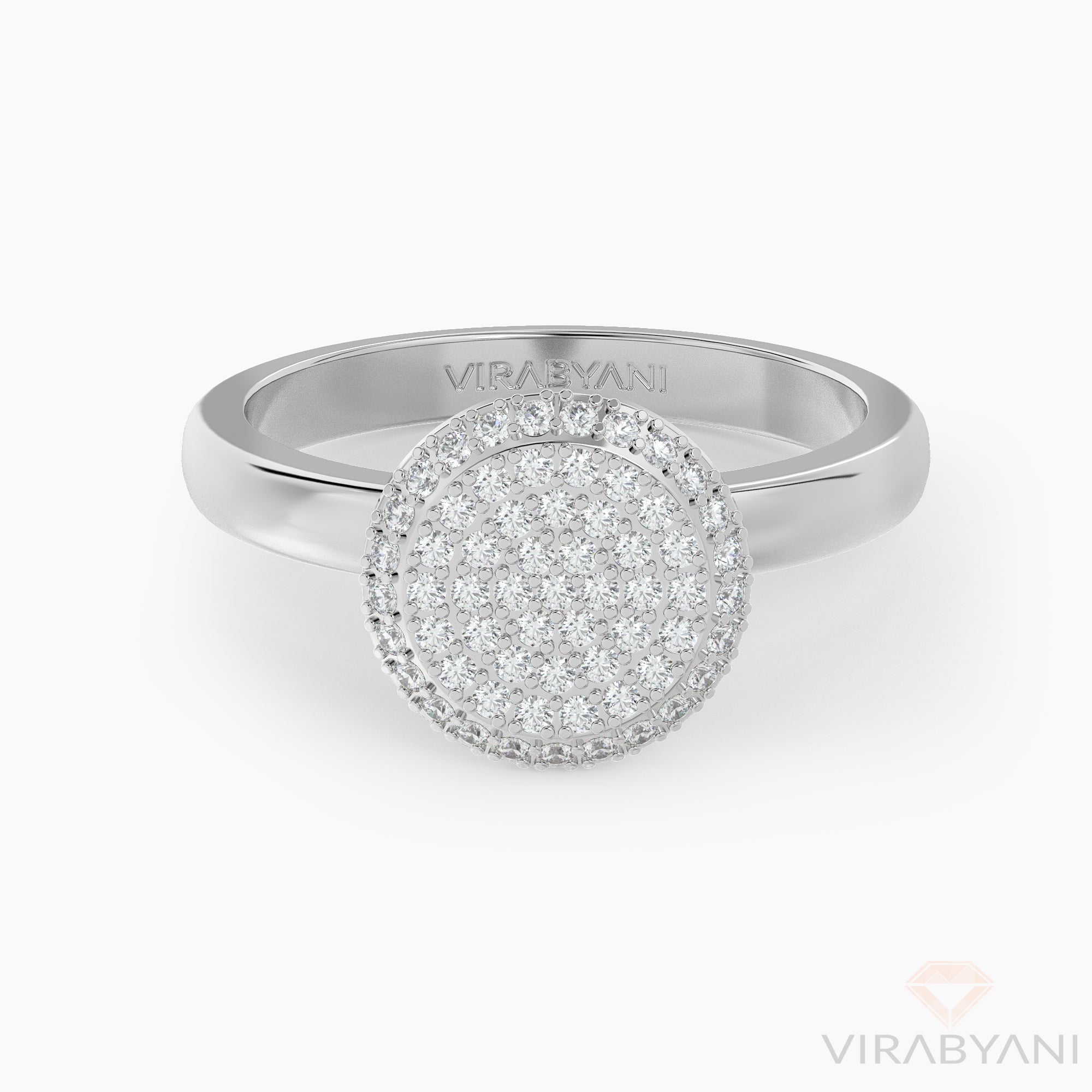 Round Shaped AMoré Pavé Ring With 0.50 ct. Diamonds-VIRABYANI